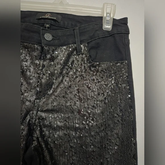 Cookie Johnson Black Sequin Women's Jeans 28 NWT - Picture 4 of 11